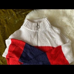 LA Hearts red, white, and blue sweater